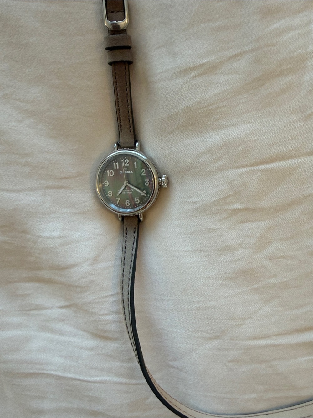 Shinola Women's Gray Dial Watch with Gray Leather Strap